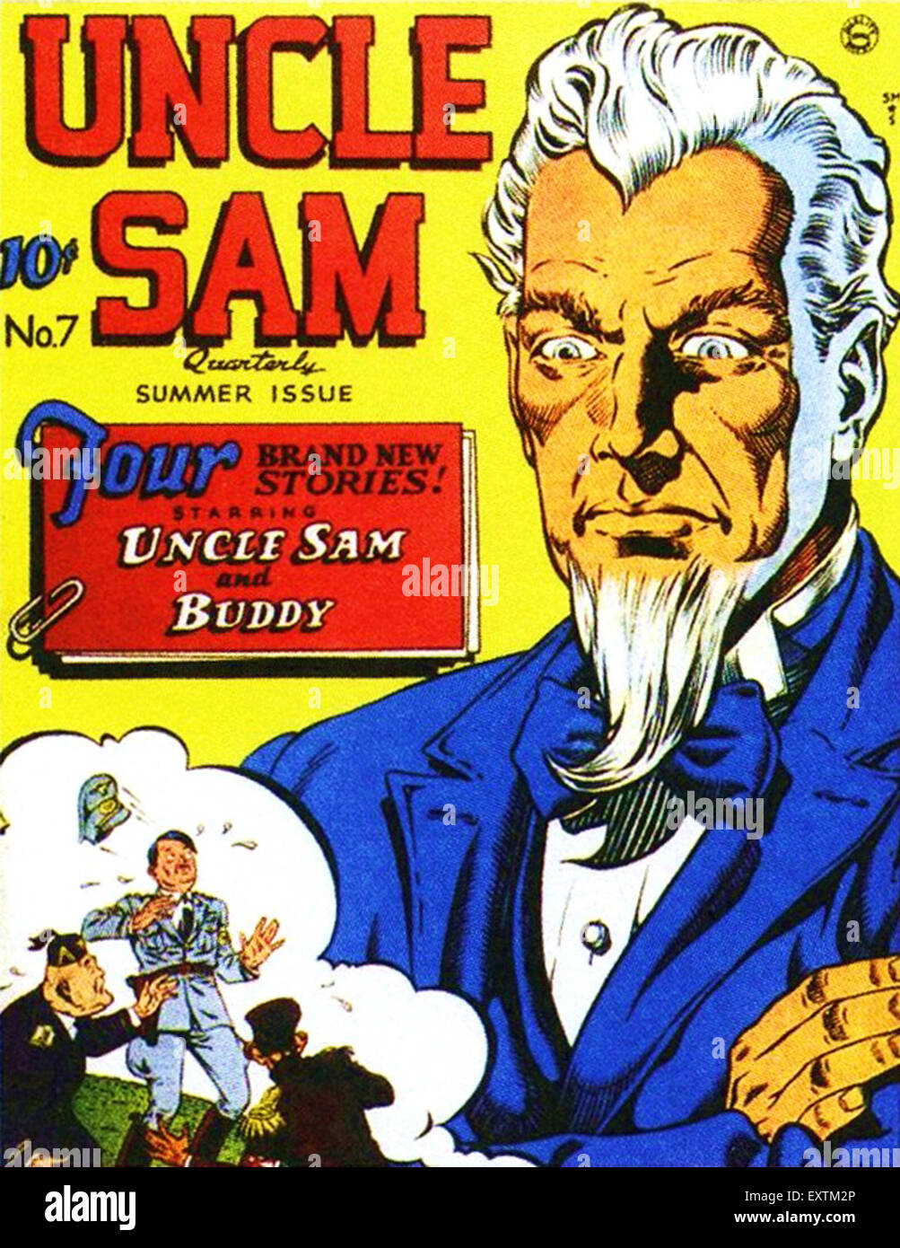 1940er Jahren USA Uncle Sam Comic / jährliche Abdeckung Stockfoto