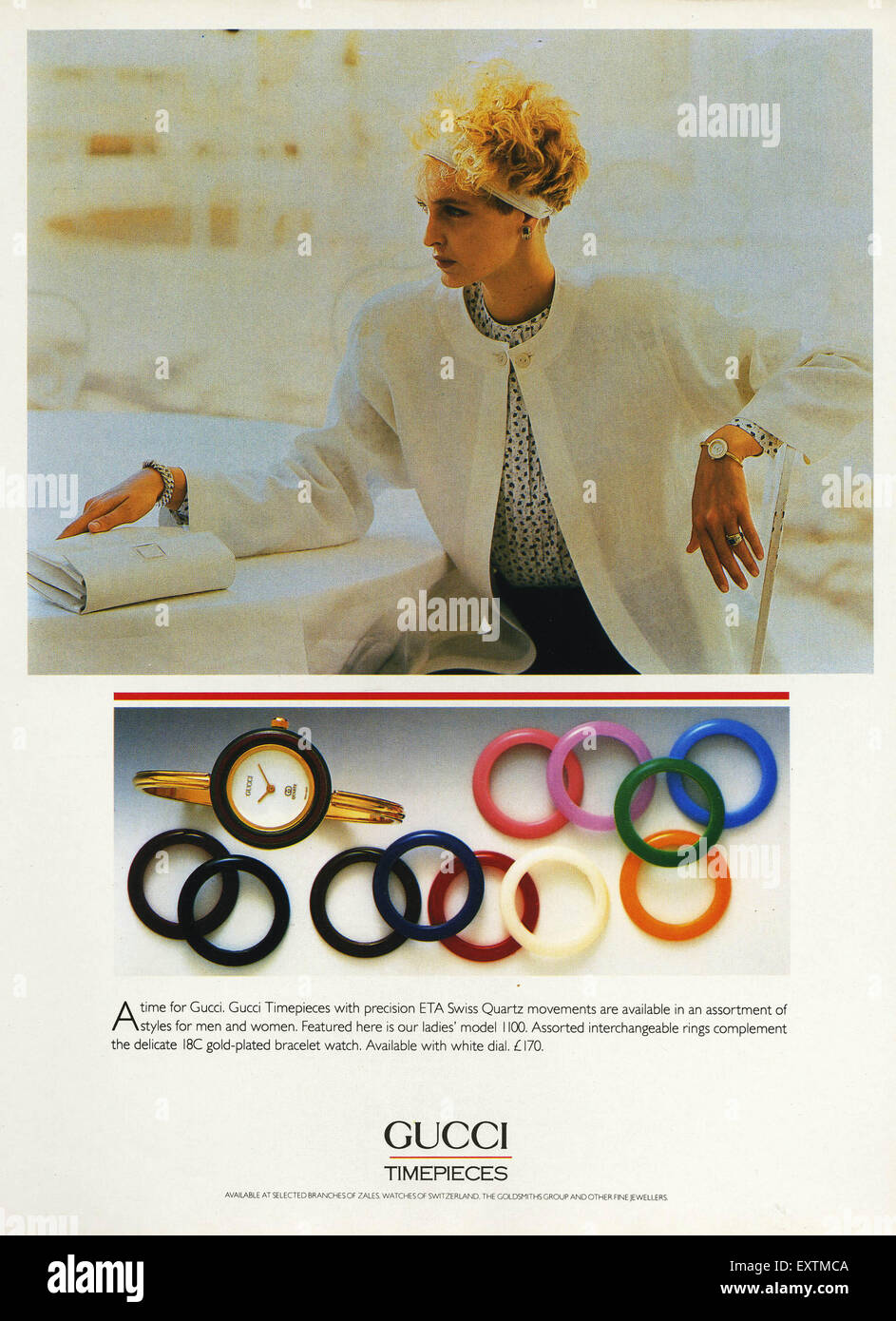 1980s Uk Gucci Magazine Advert Stockfotos und -bilder Kaufen - Alamy