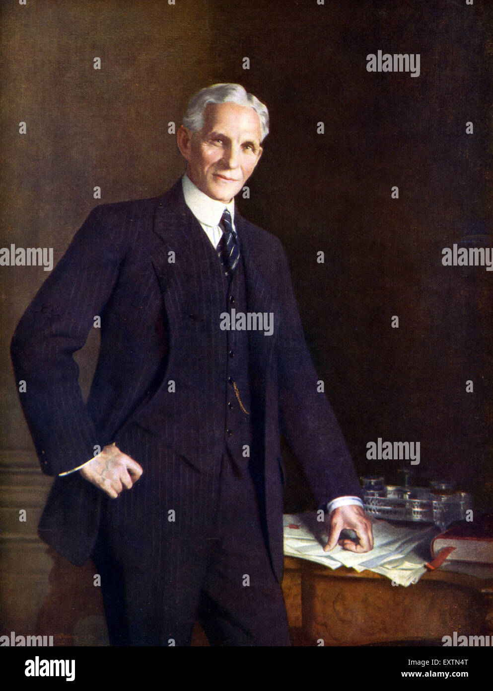 1930er Jahren Großbritannien Henry Ford Magazin Platte Stockfoto