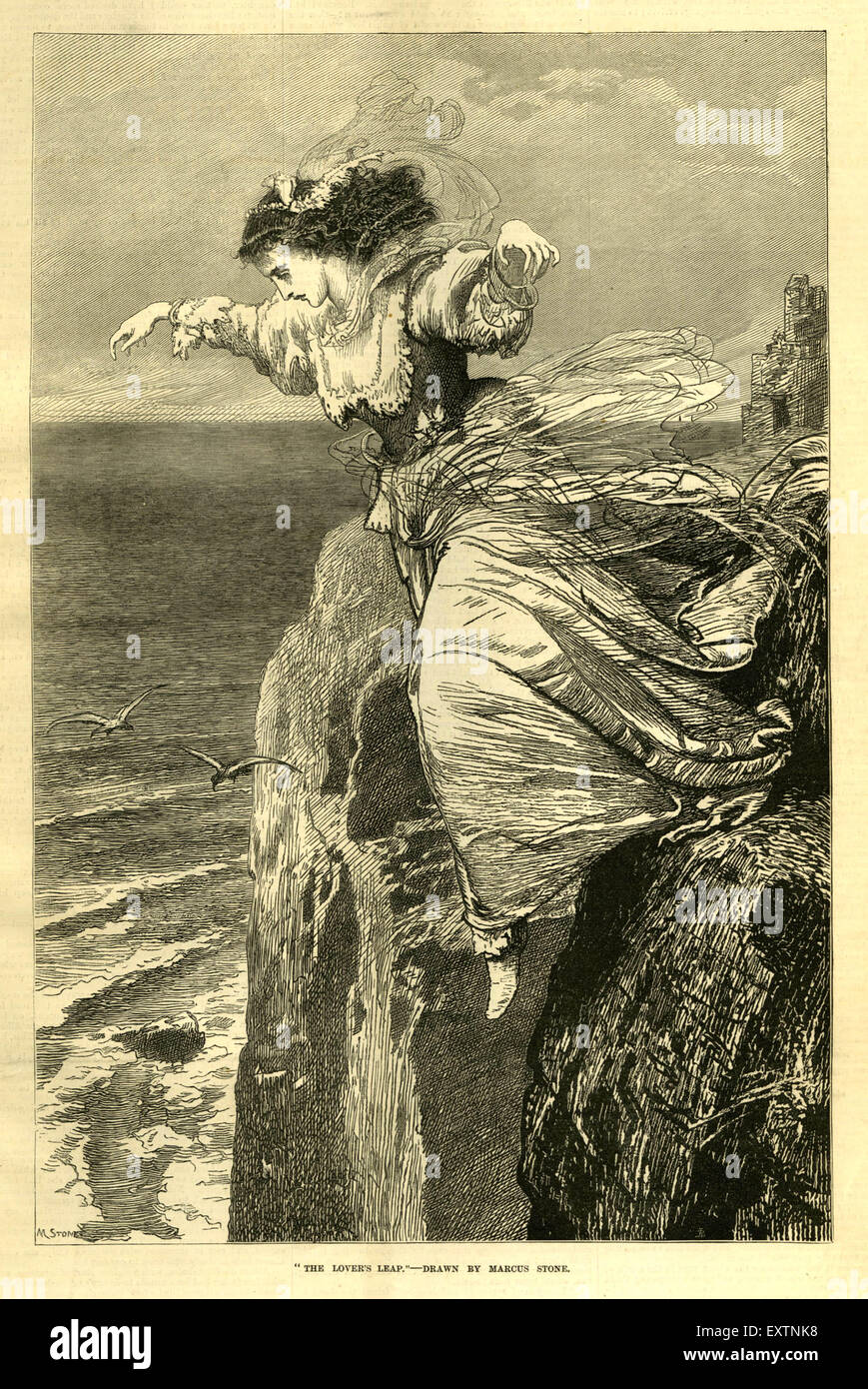 1870er Jahren UK Selbstmord Magazin Platte Stockfoto