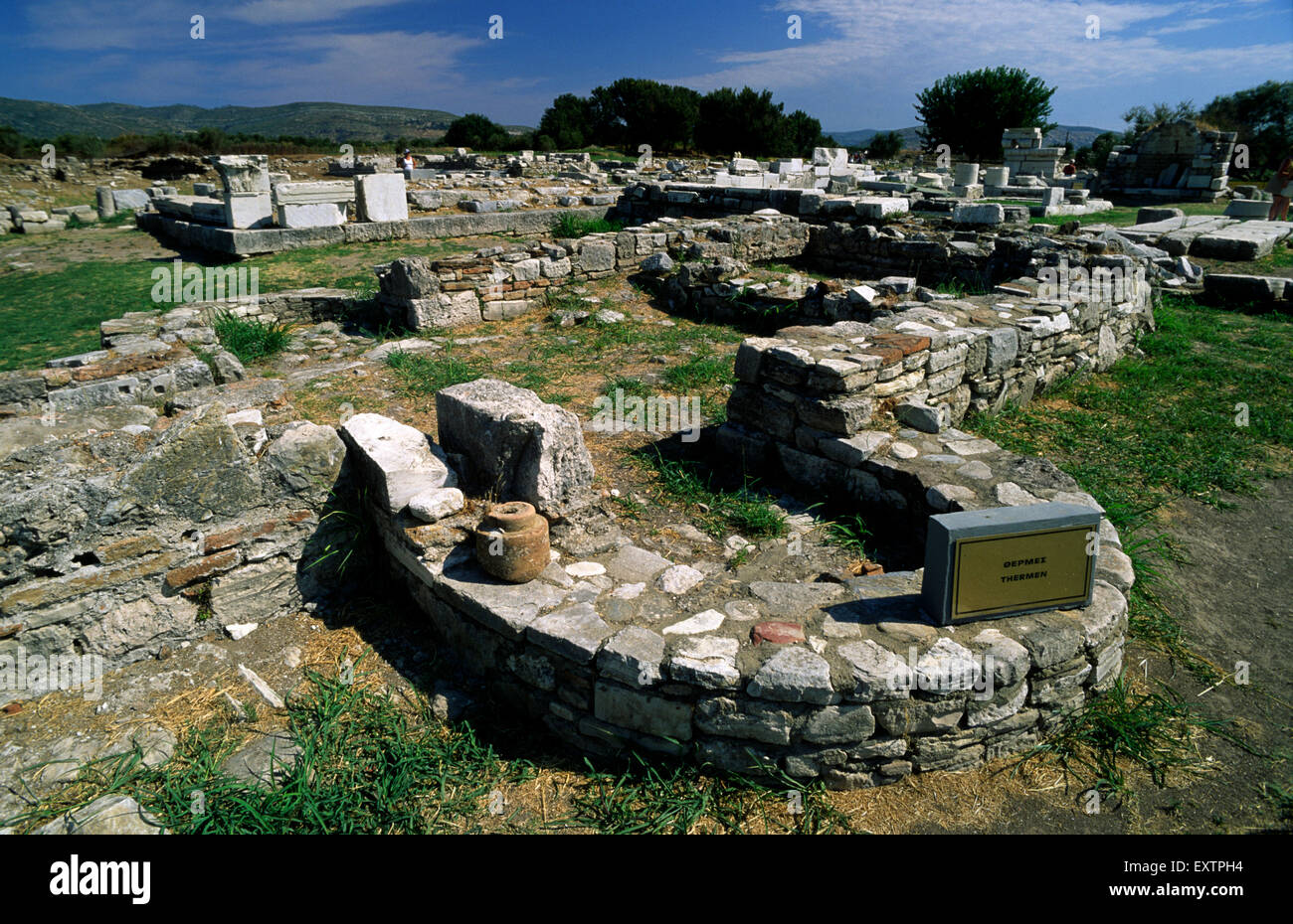 Griechenland, Nordosten der Ägäis, Samos, Heraion, Thermen, antike Bäder Stockfoto