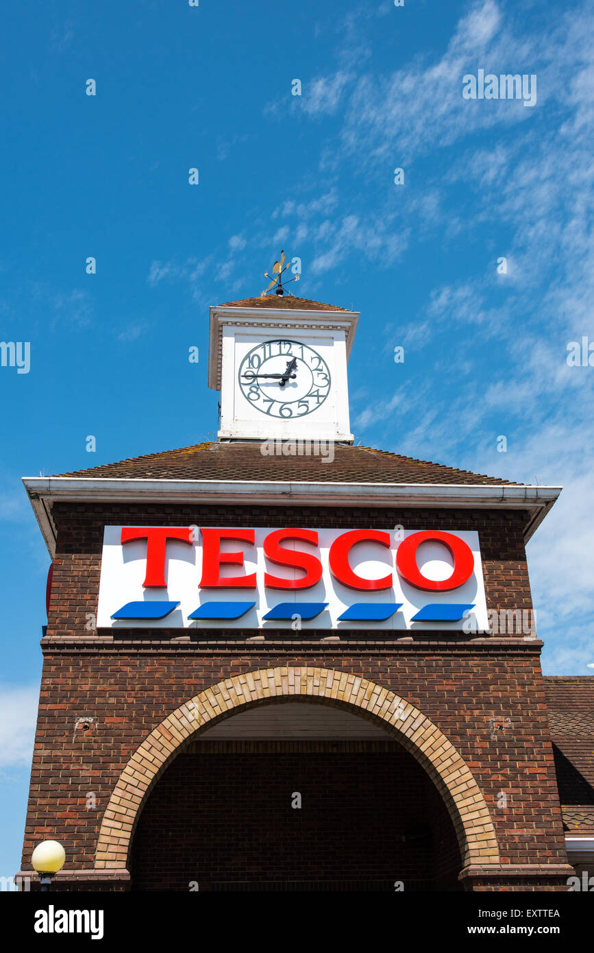 Tesco Superstore in Exmouth, Devon, UK Stockfoto