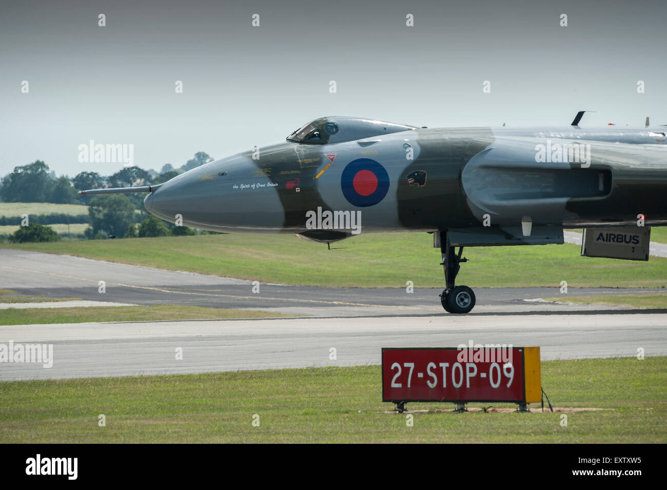 Avro Vulcan XH558 The Spirit Of Great Britain Jet powered Delta geflügelte strategischen nuklearen Bombenflugzeuge Stockfoto