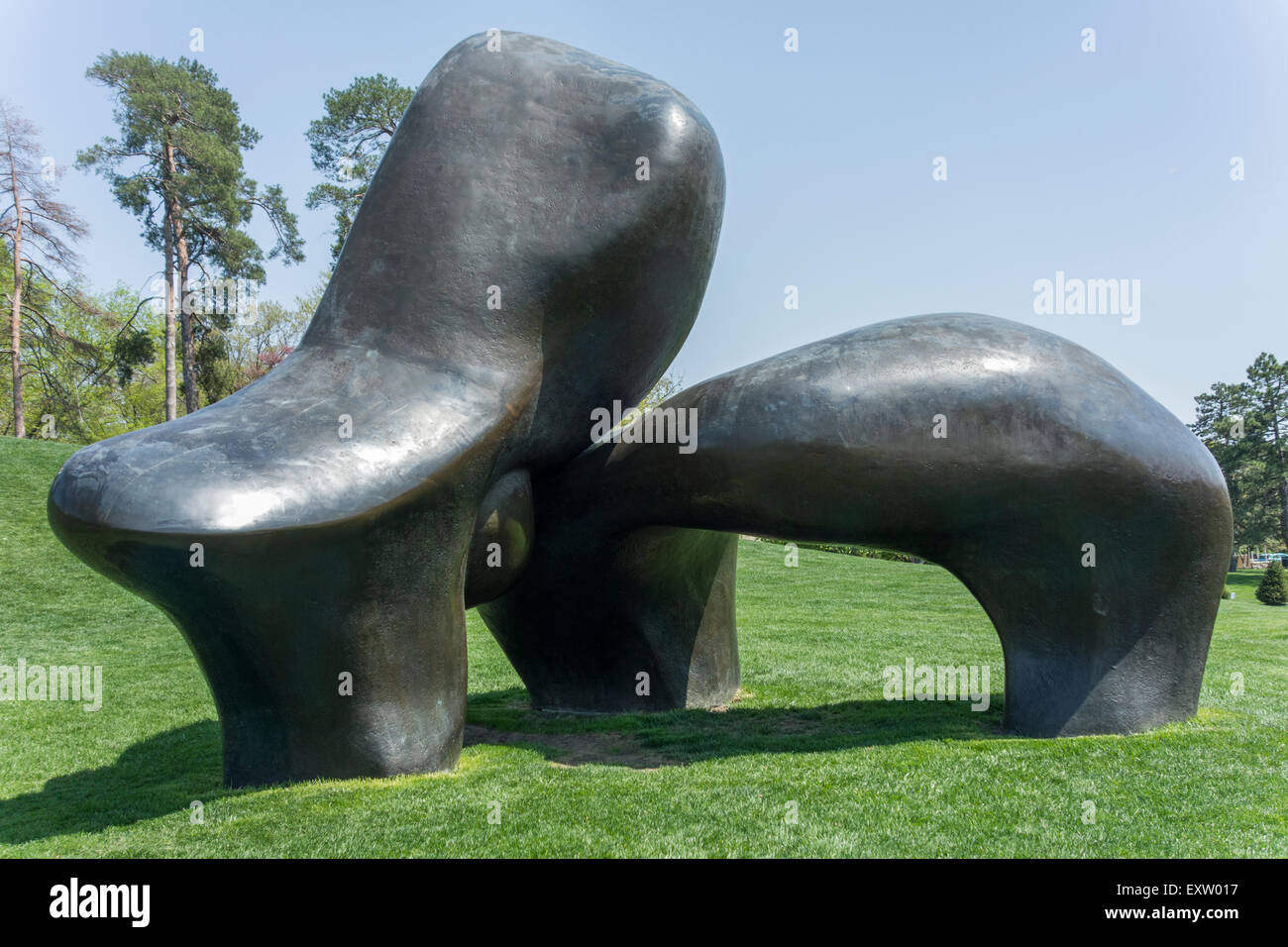 Schaf Stück, 1972, von Henry Moore, Nelson-Atkins Museum of Art, Kansas City, Missouri, USA Stockfoto