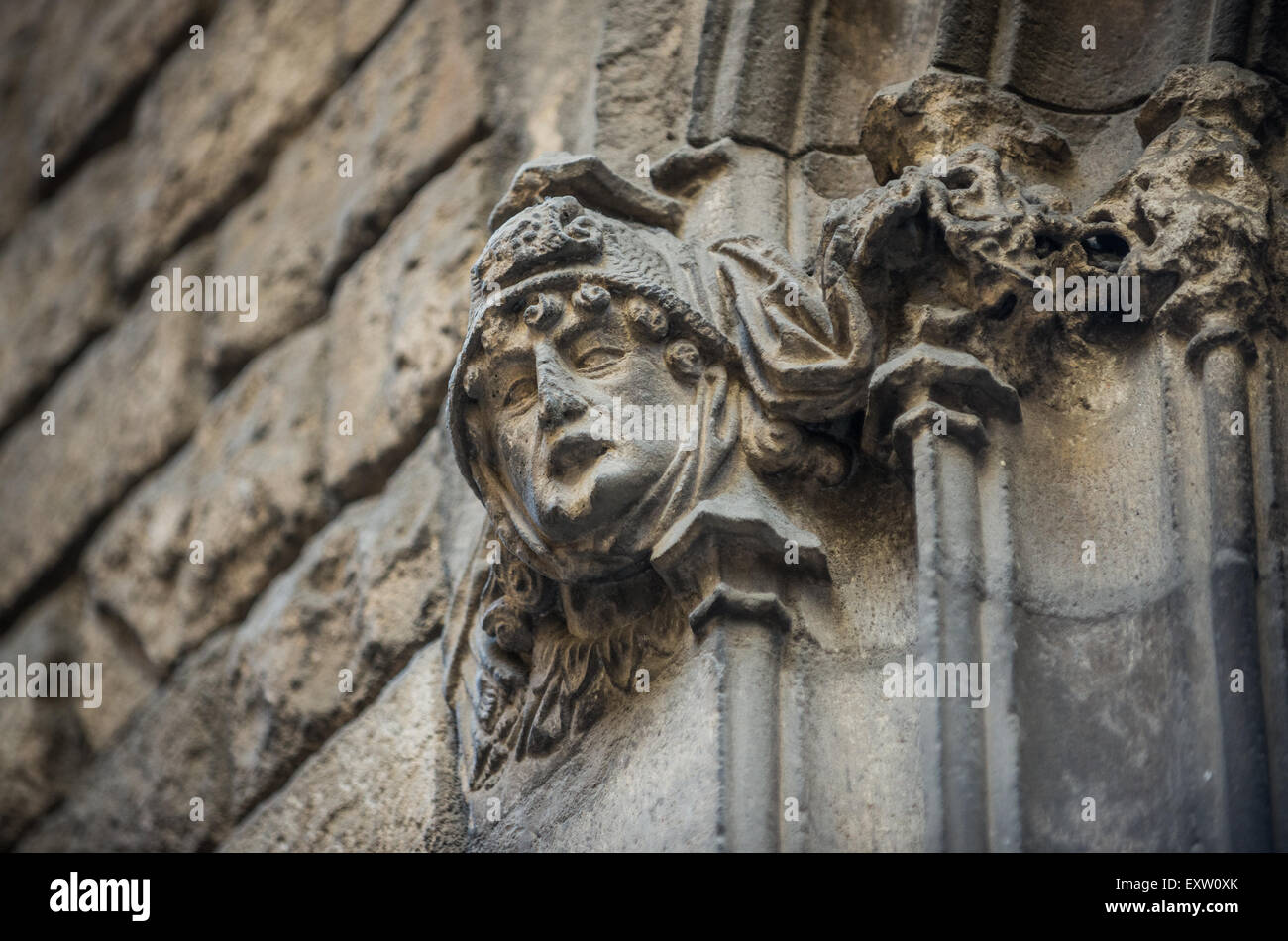 Details der Palast von der Regierung von Katalonien (Palau De La Generalitat de Catalunya) im gotischen Viertel, Barcelona Stockfoto