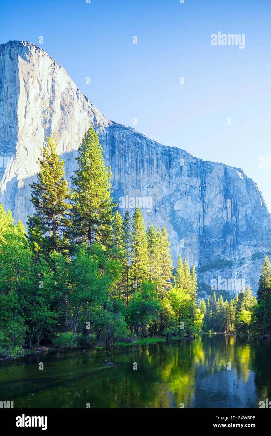 El Capitan und Merced River, Yosemite-Nationalpark, Kalifornien, USA Stockfoto