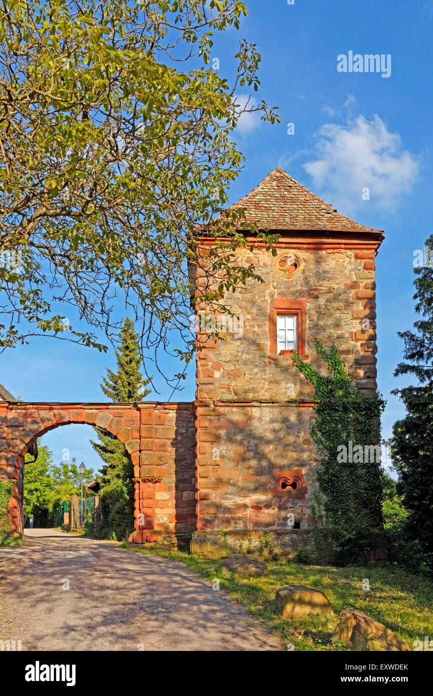 Burgturm in Sankt Martin, Rheinland-Pfalz, Deutschland Stockfoto