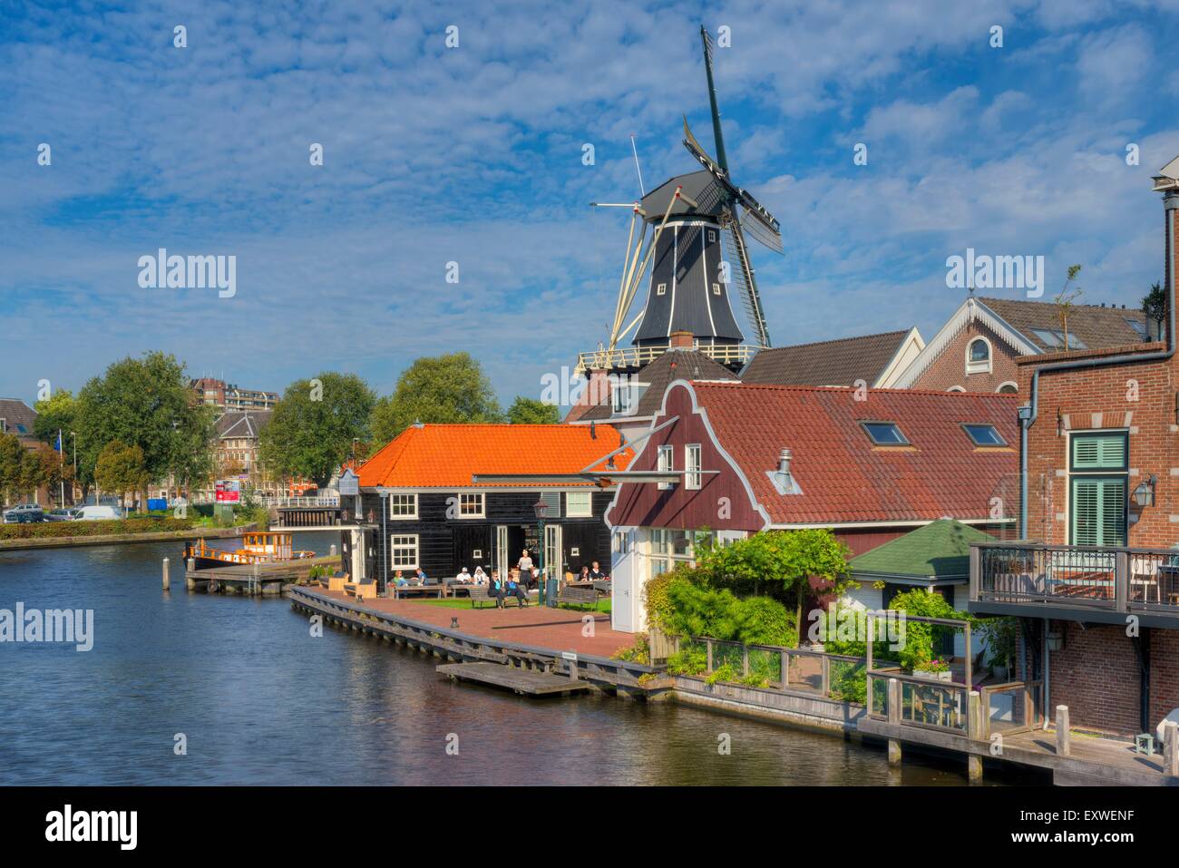 Molen de Adriaan, Haarlem, Niederlande Stockfoto