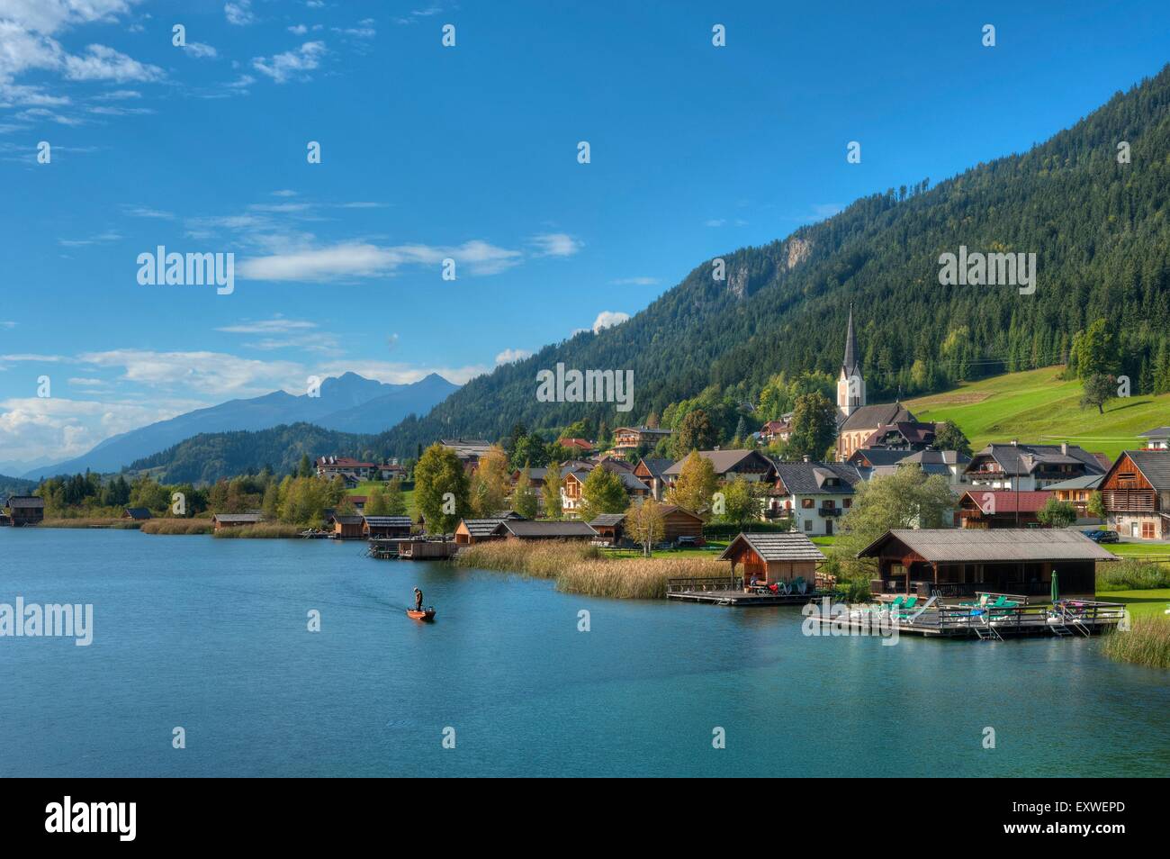 Techendorf mit Weissensee, Kärnten, Österreich Stockfotografie Alamy