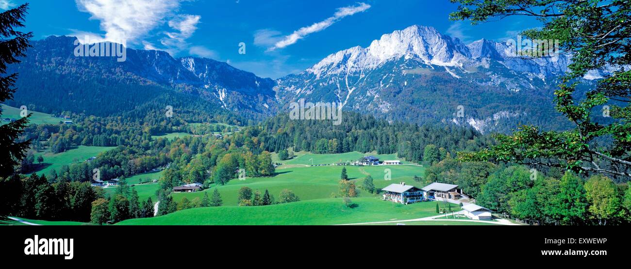 Hintergern mit Untersberg, Berchtesgadener Land, Bayern, Deutschland Stockfoto