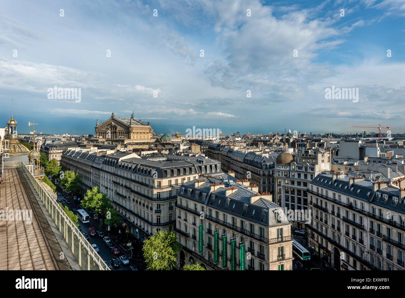 Blick von der Dachterrasse des Printemps, Paris, Frankreich, Europa Stockfoto