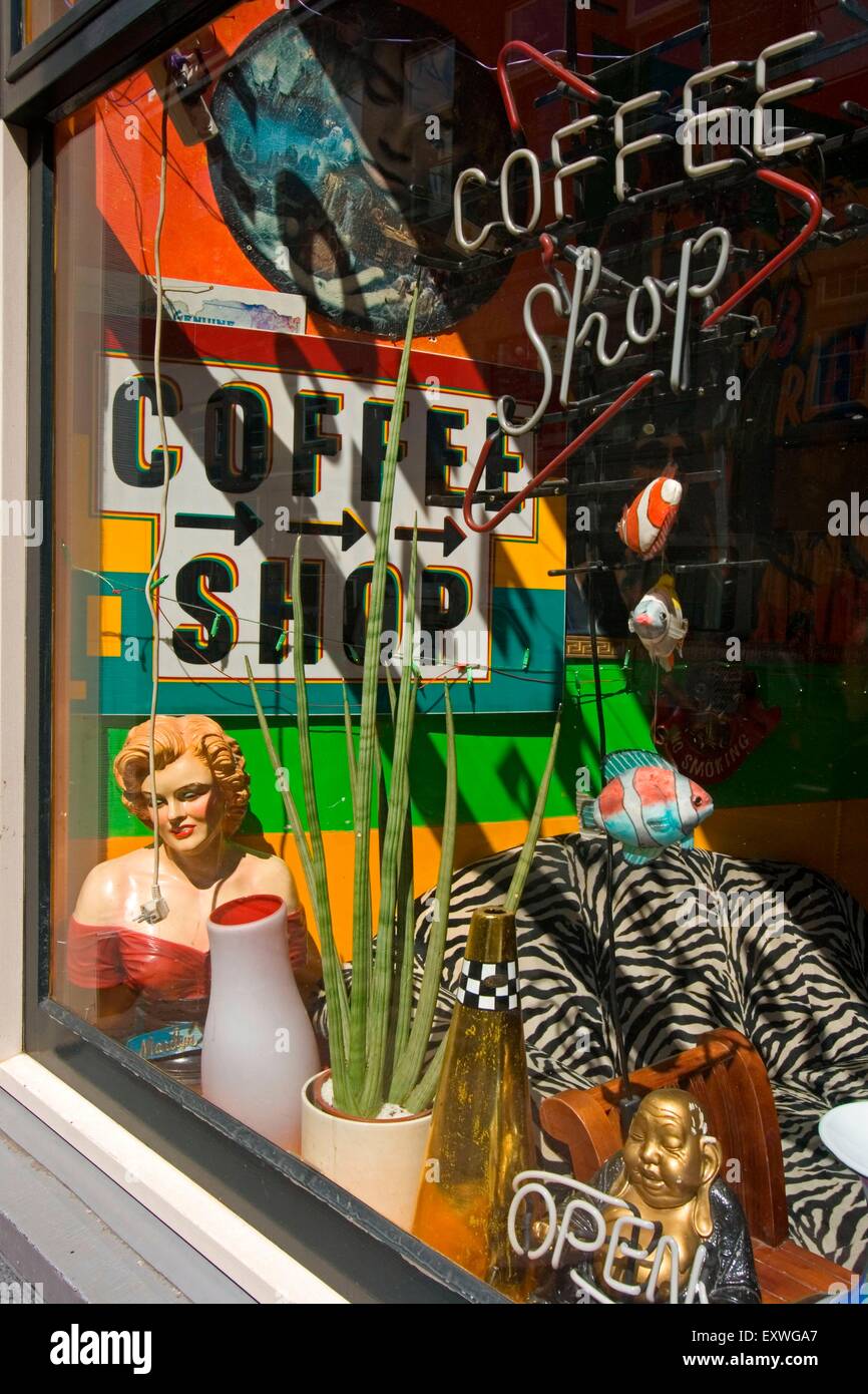 Coffeeshop, Amsterdam, Niederlande, Europa Stockfoto