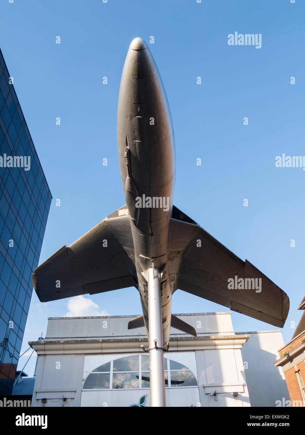 Düsenjäger Hawker Hunter, Woking, Surrey, England Stockfoto