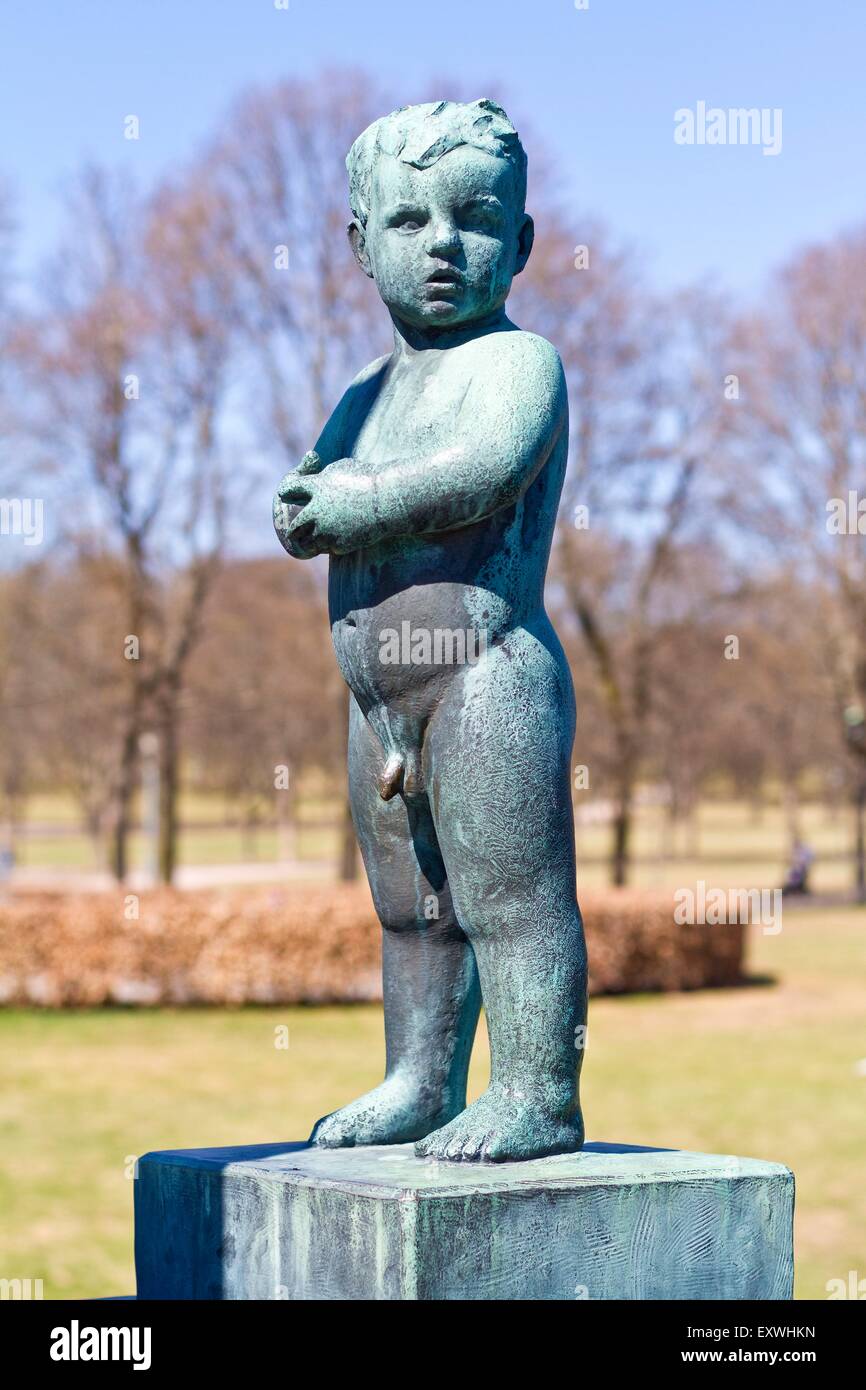 Statue, Frogner Park, Oslo, Norwegen, Europa Stockfoto