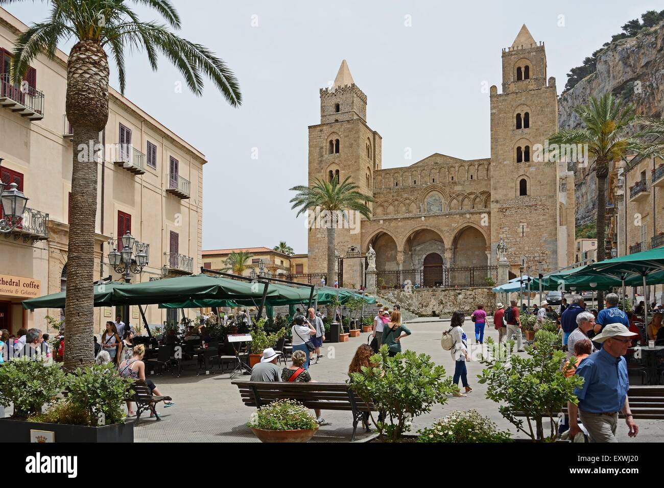 San Salvatore Kathedrale, Cefalu, Sizilien, Italien, Europa Stockfoto