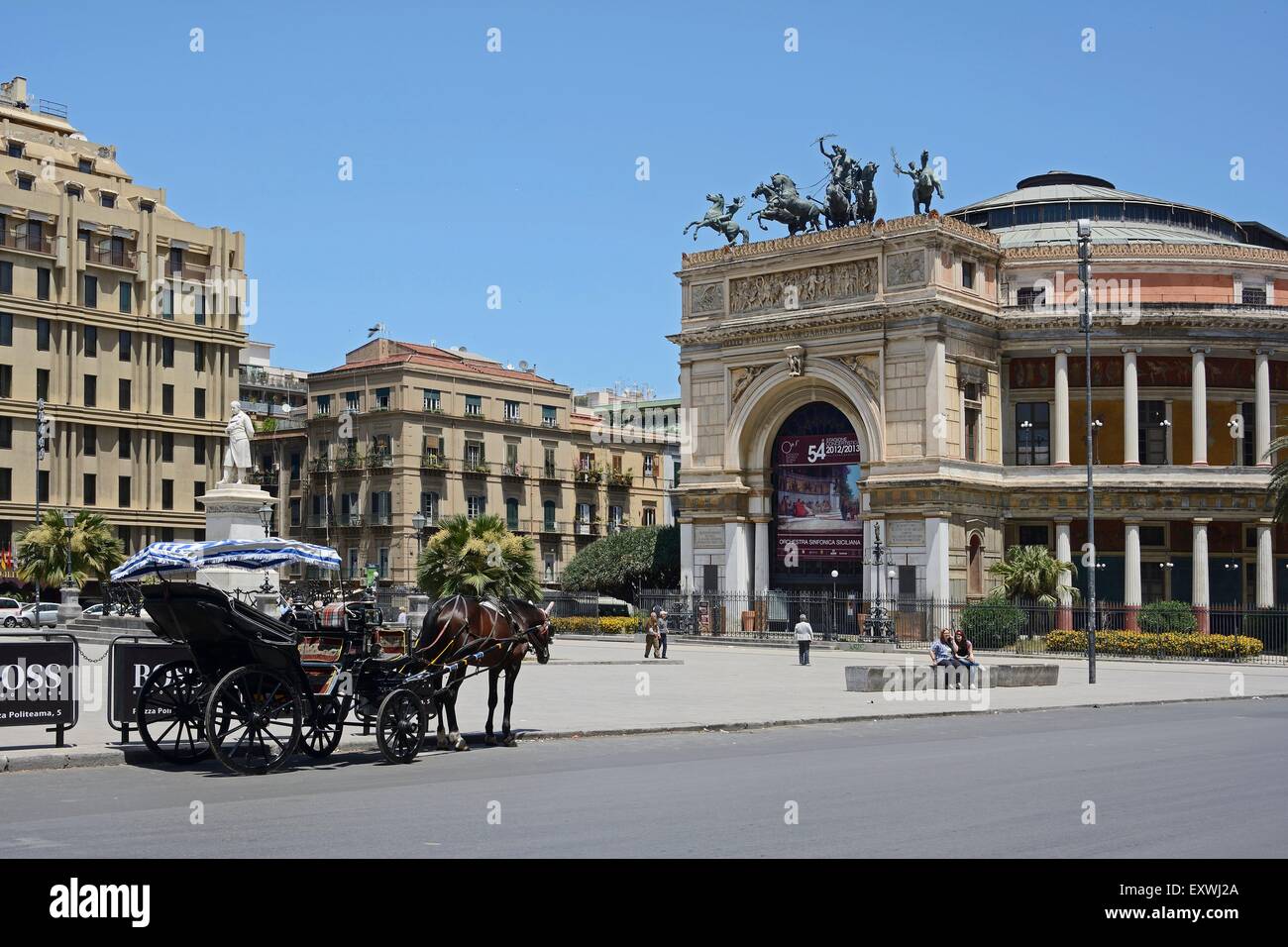 Teatro Politeama Garibaldi, Palermo, Sizilien, Italien, Europa Stockfoto