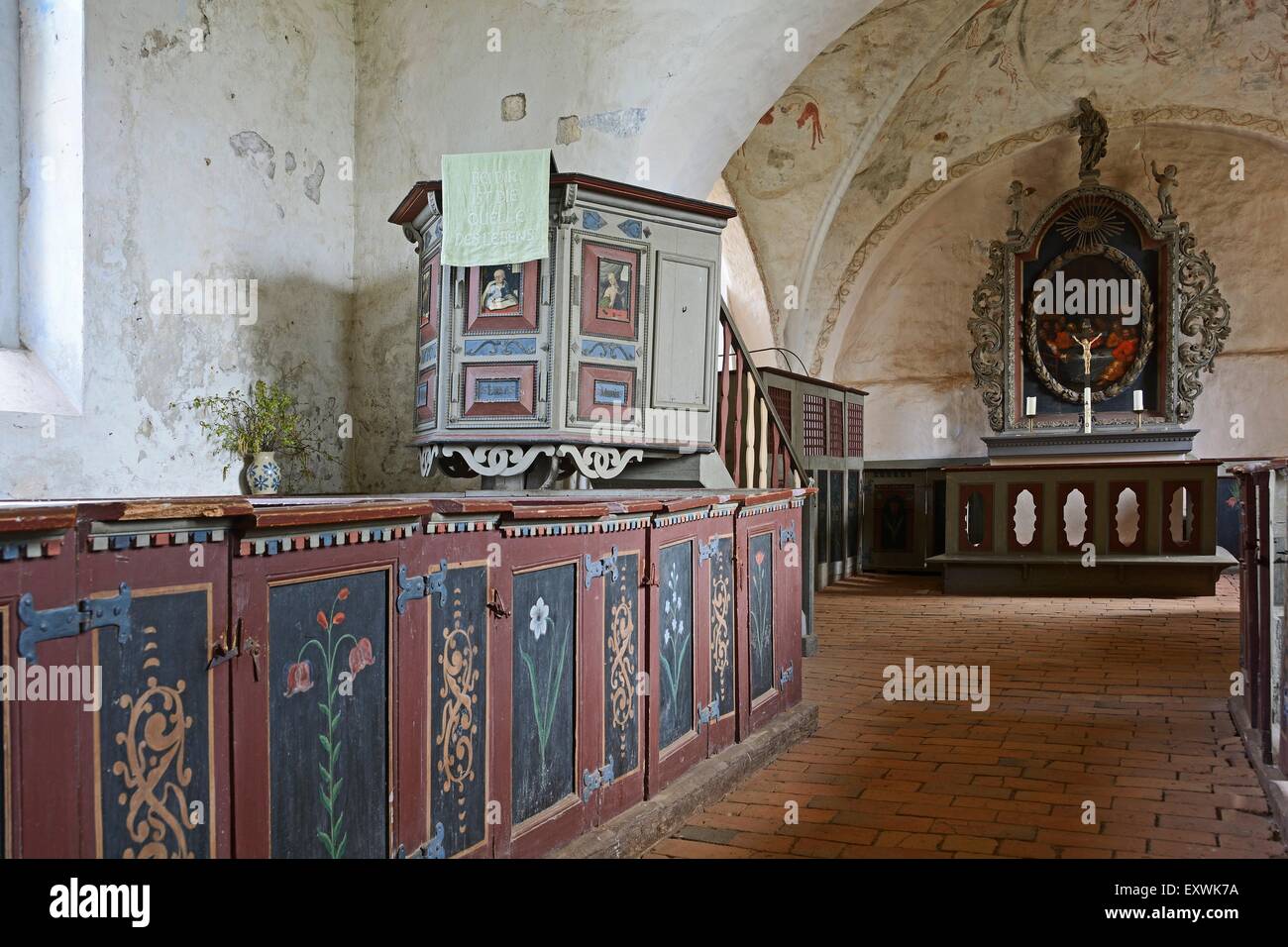 Kirche, Mellenthin, Usedom, Mecklenburg-Western Pomerania, Deutschland, Europa Stockfoto