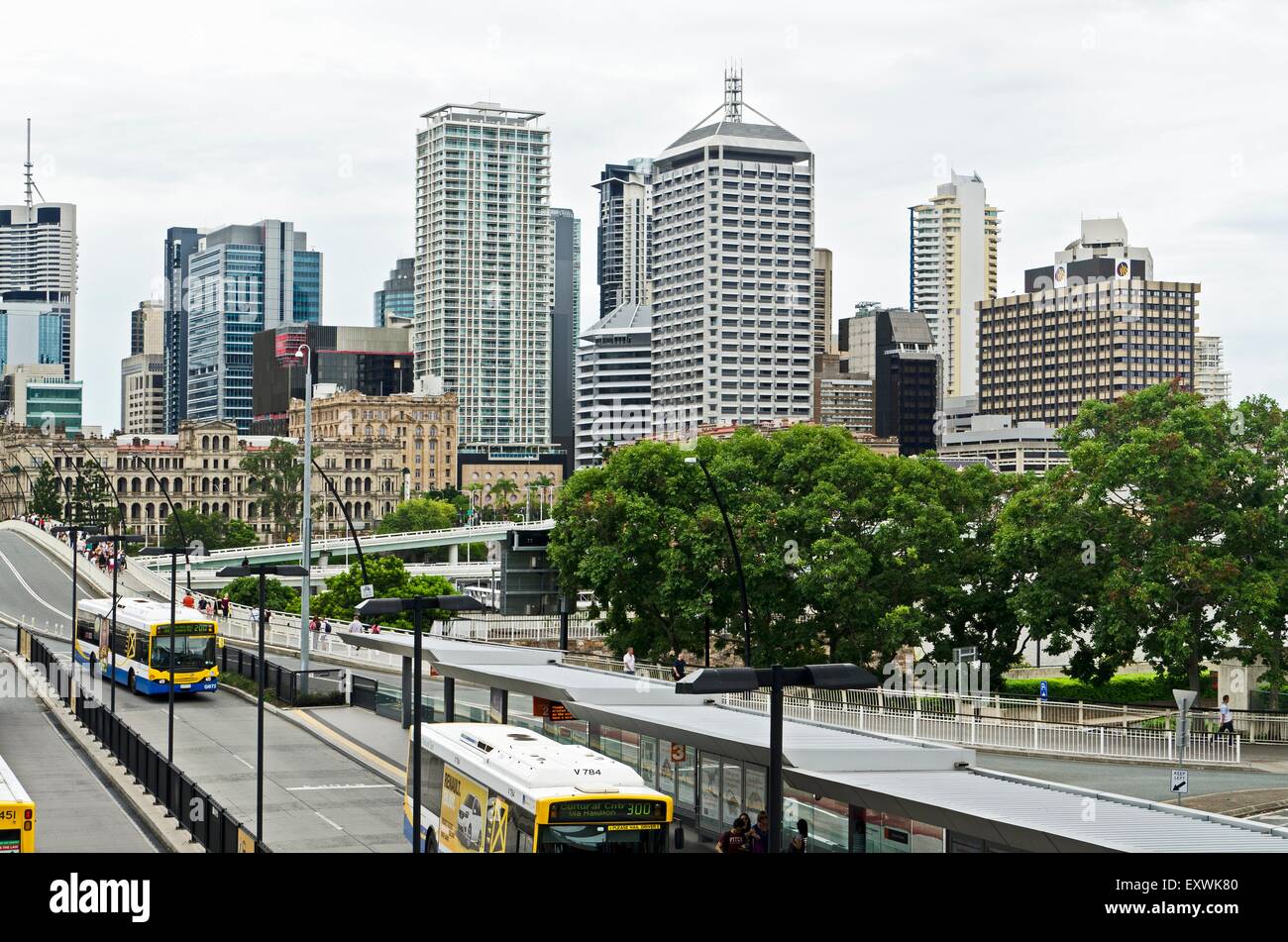 Victoria Bridge, Brisbane, Queensland, Australien Stockfoto