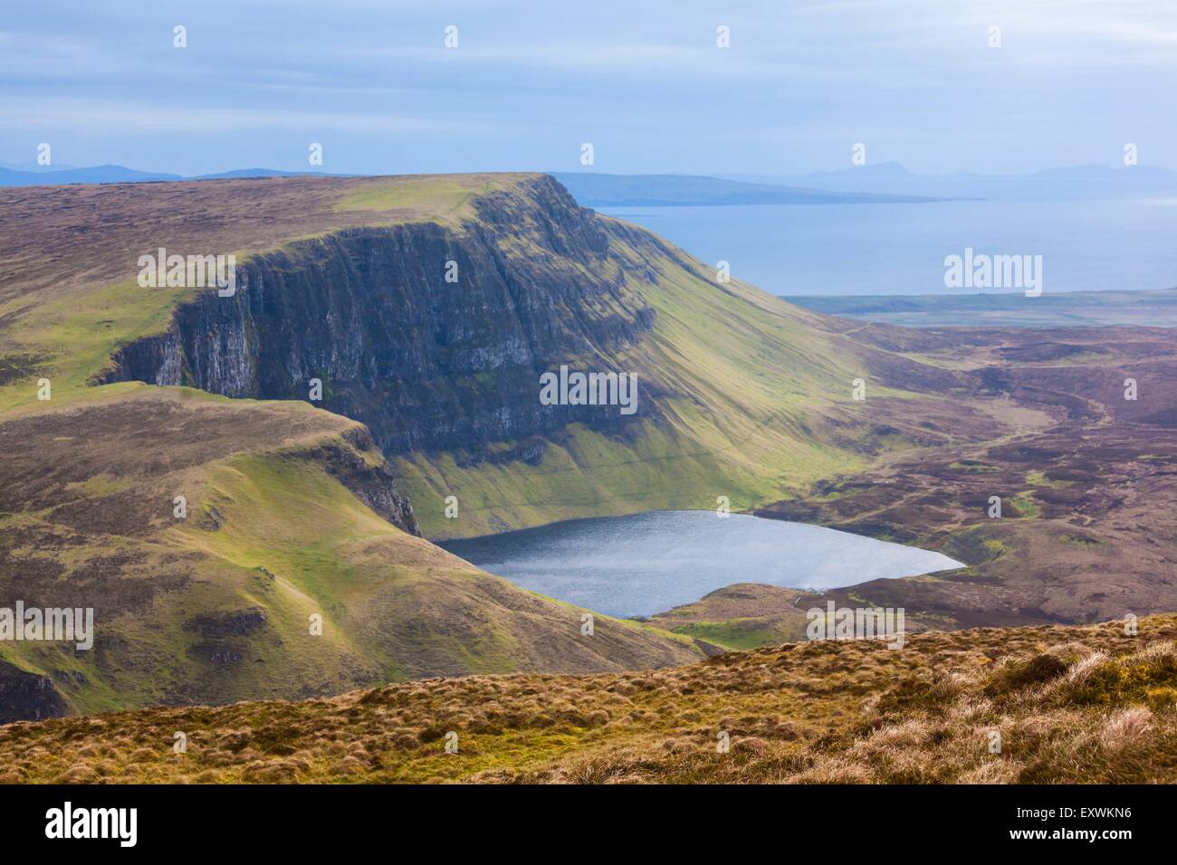 Blick vom Quiraing, Isle of Skye, Schottland Stockfoto