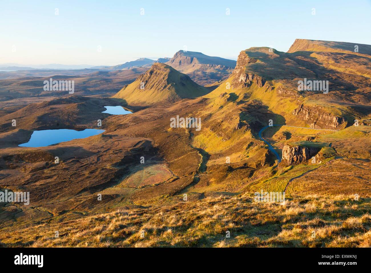 Blick vom Quiraing, Isle of Skye, Schottland Stockfoto