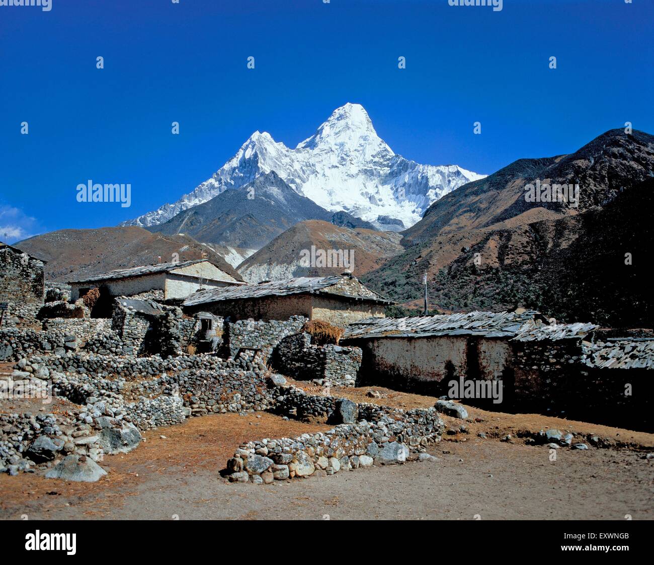 Berg Solarzell Trekking im Himalaya, Nepal Stockfoto