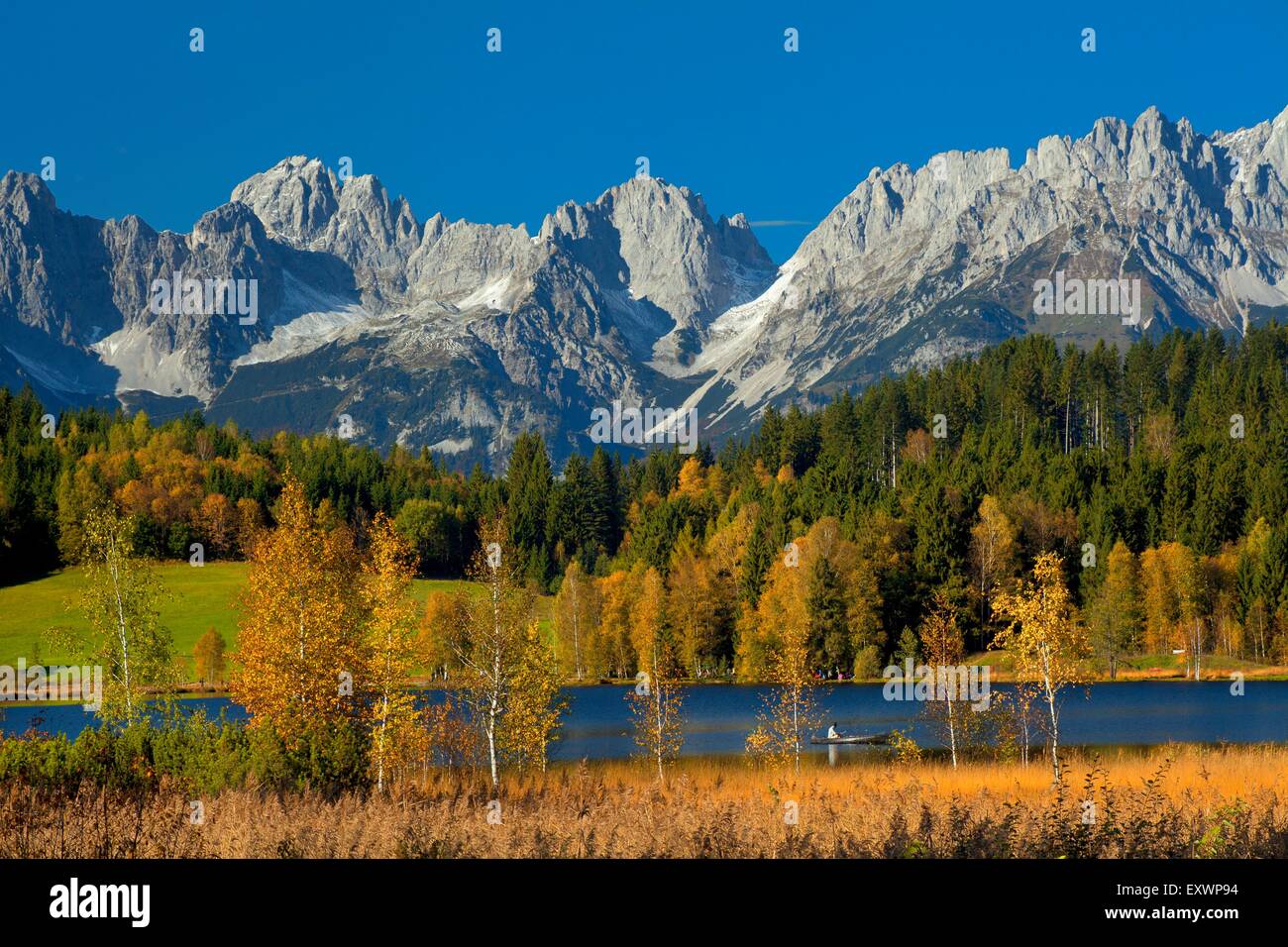 Schwarzsee und Kaisergebirge, Tirol, Austria, Europe Stockfoto