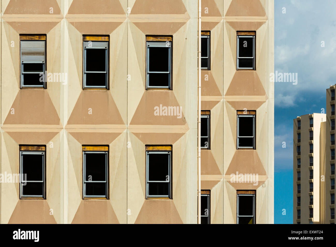 Gebäude in Polygone, Montpellier, Herault, Frankreich Stockfoto