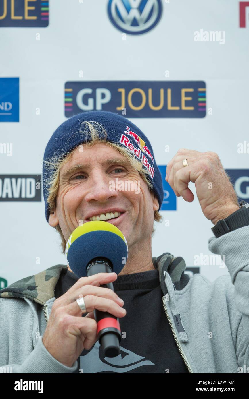 Windsurf-Legende Robby Naish beim World Cup auf Sylt 2013, Deutschland Stockfoto