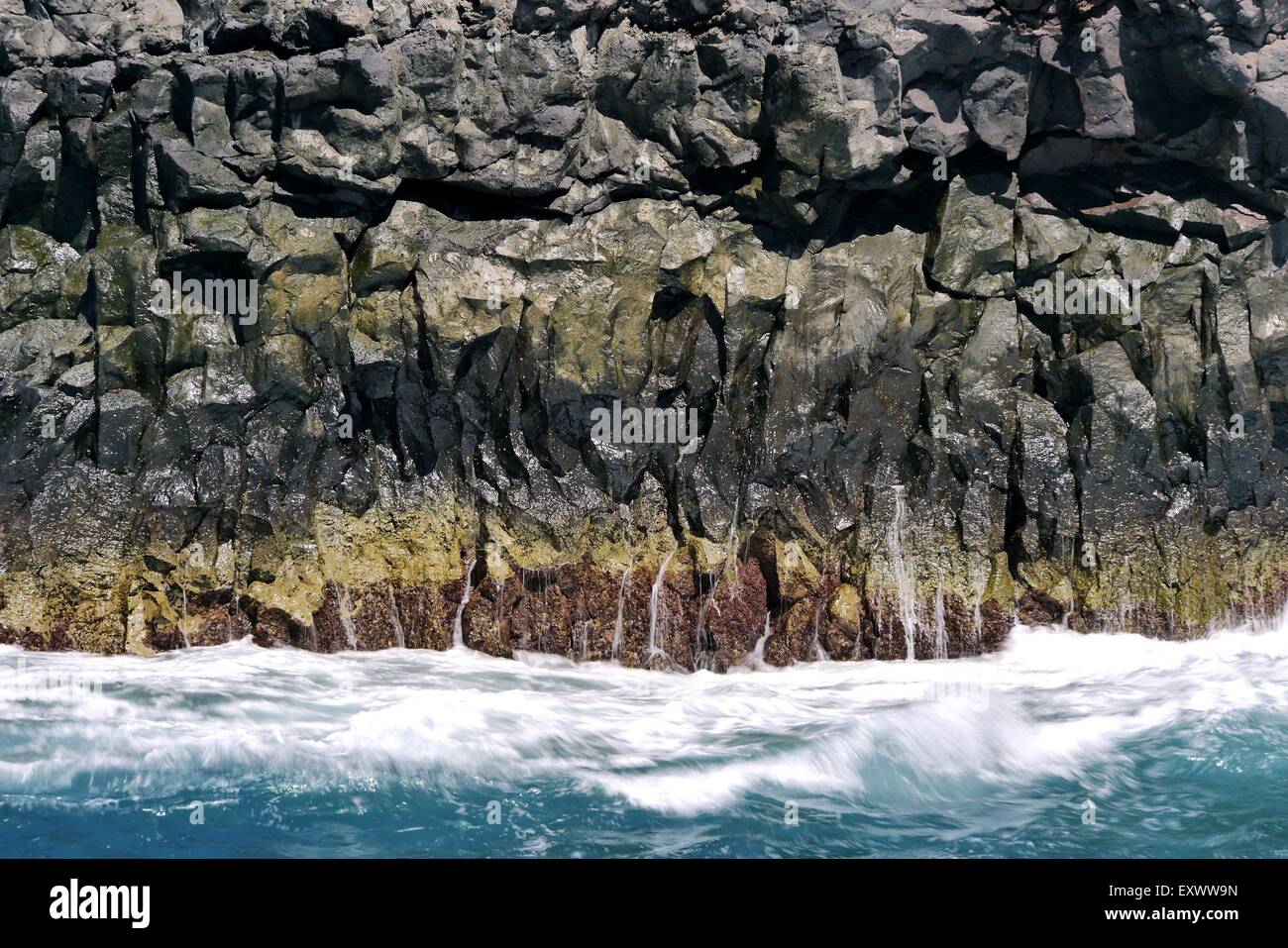 Surfen Sie an der Küste, Lanzarote, Kanaren, Spanien, Europa Stockfoto