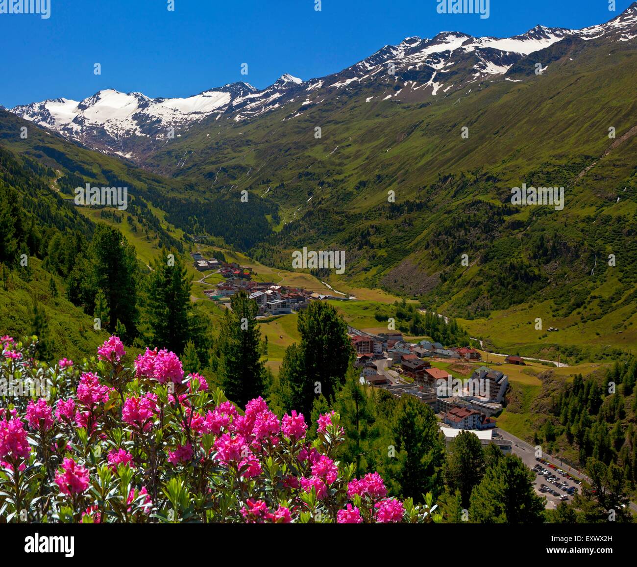 Obergurgl und Ötztaler Alpen, Tirol, Austria, Europe Stockfoto