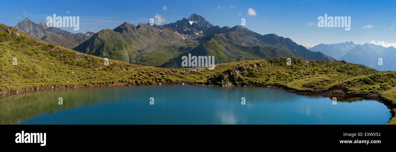 Feldringalm und Acherkogel, Stubaier Alpen, Tirol, Österreich, Europa Stockfoto