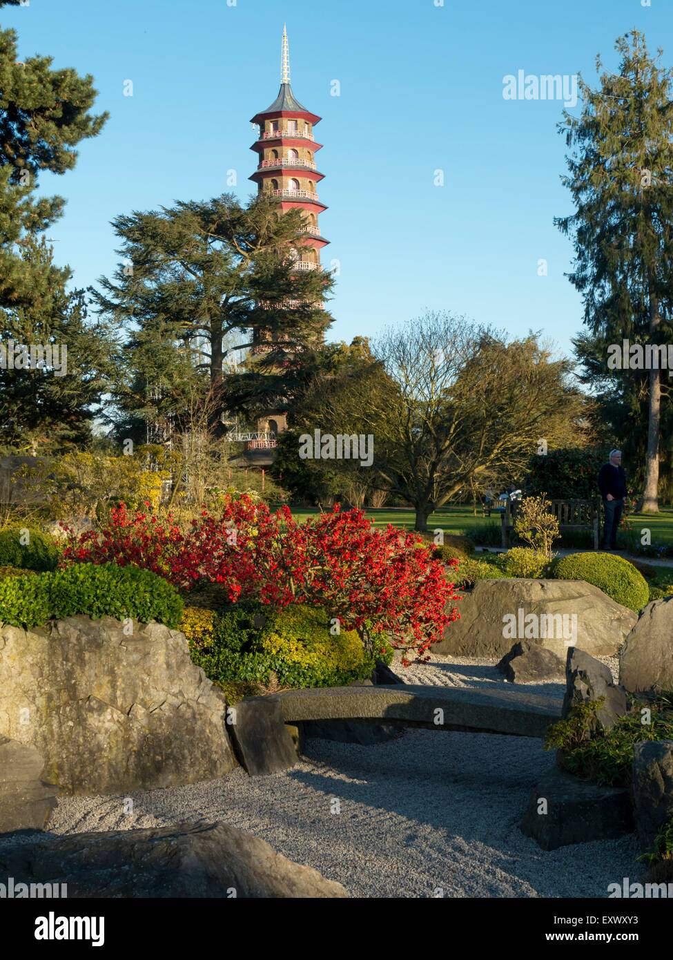 Die chinesische Pagode, Royal Botanic Gardens, London Borough of Richmond upon Thames, London, England, Großbritannien, Europa Stockfoto