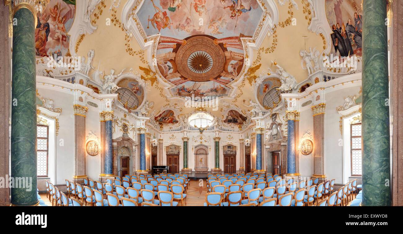 Kaisersaal, Abtei St. Mang, Füssen, Bayern, Deutschland, Europa Stockfoto