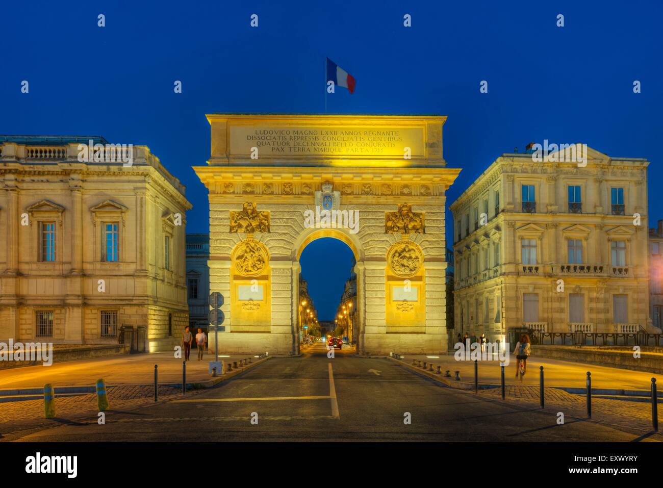 Porte du Peyrou, Montpellier, Languedoc-Roussillon, Frankreich, Europa Stockfoto