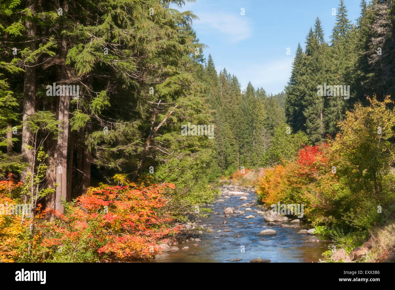 Ansicht Nord Satiam River Stockfoto