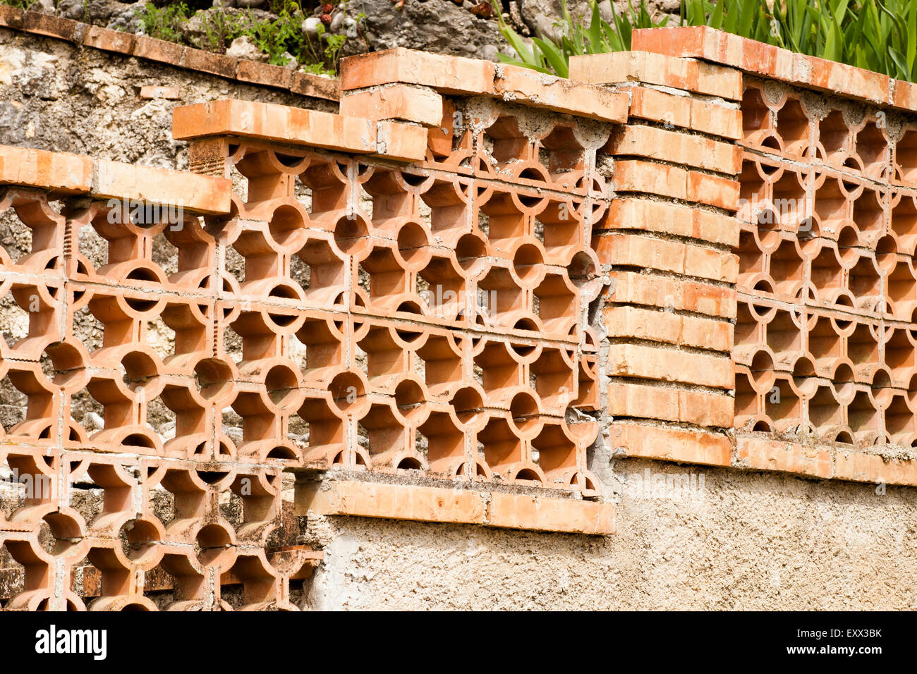 roten Backsteinmauer Stockfoto