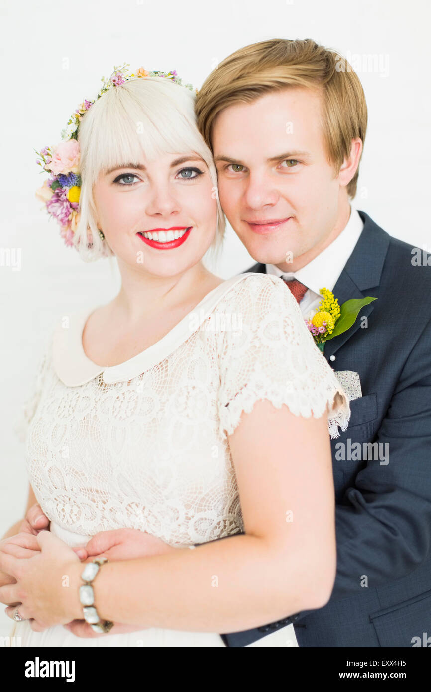 Porträt von Brautpaar Stockfotografie Alamy