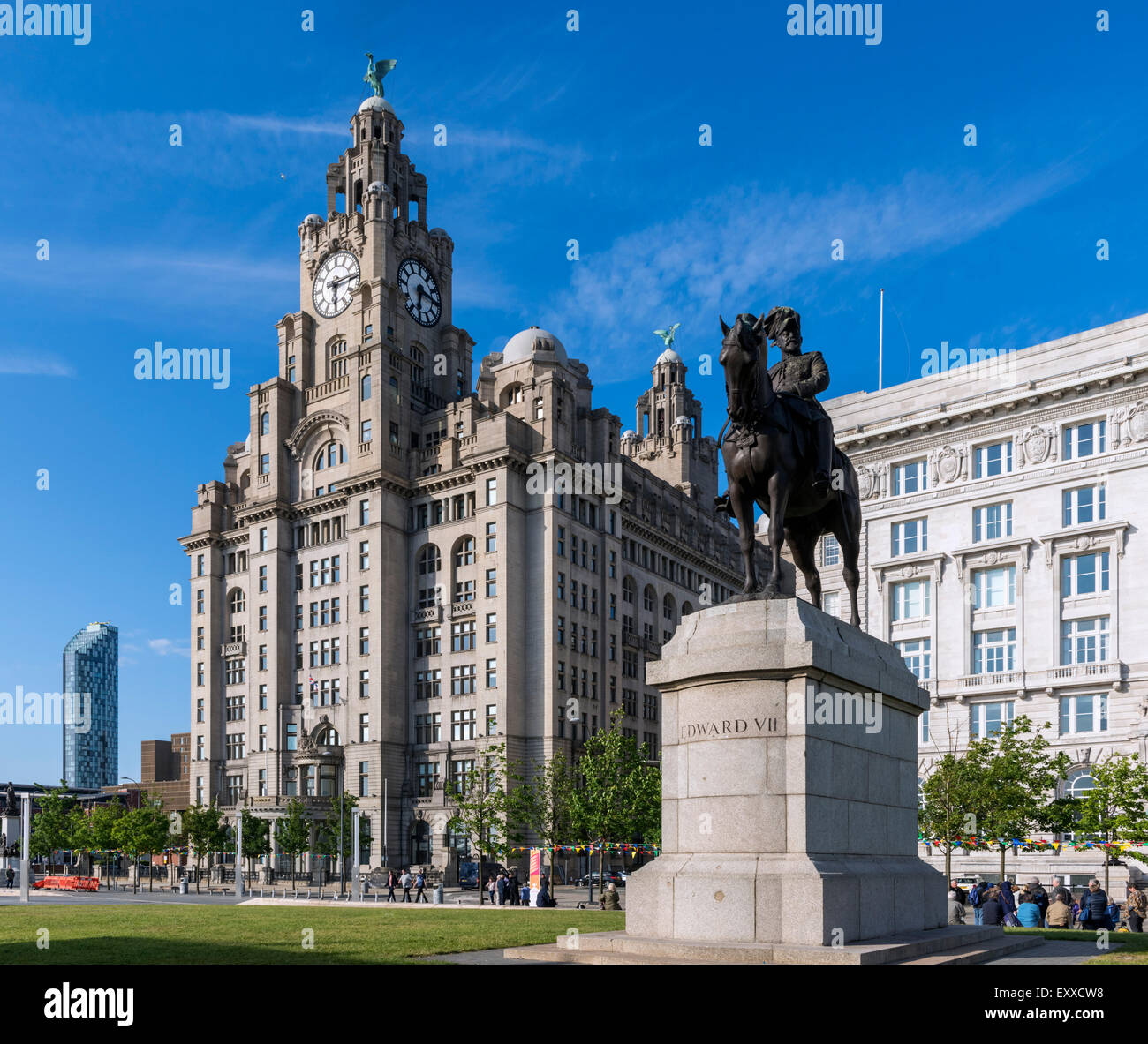 Liver Buildings, Liverpool, England, UK Stockfoto