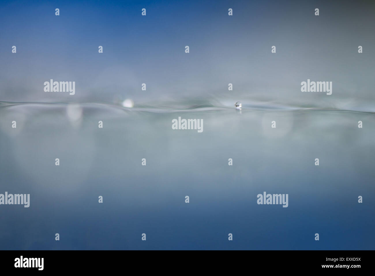 Wasser auf Oberflächenniveau, Nahaufnahme Stockfoto