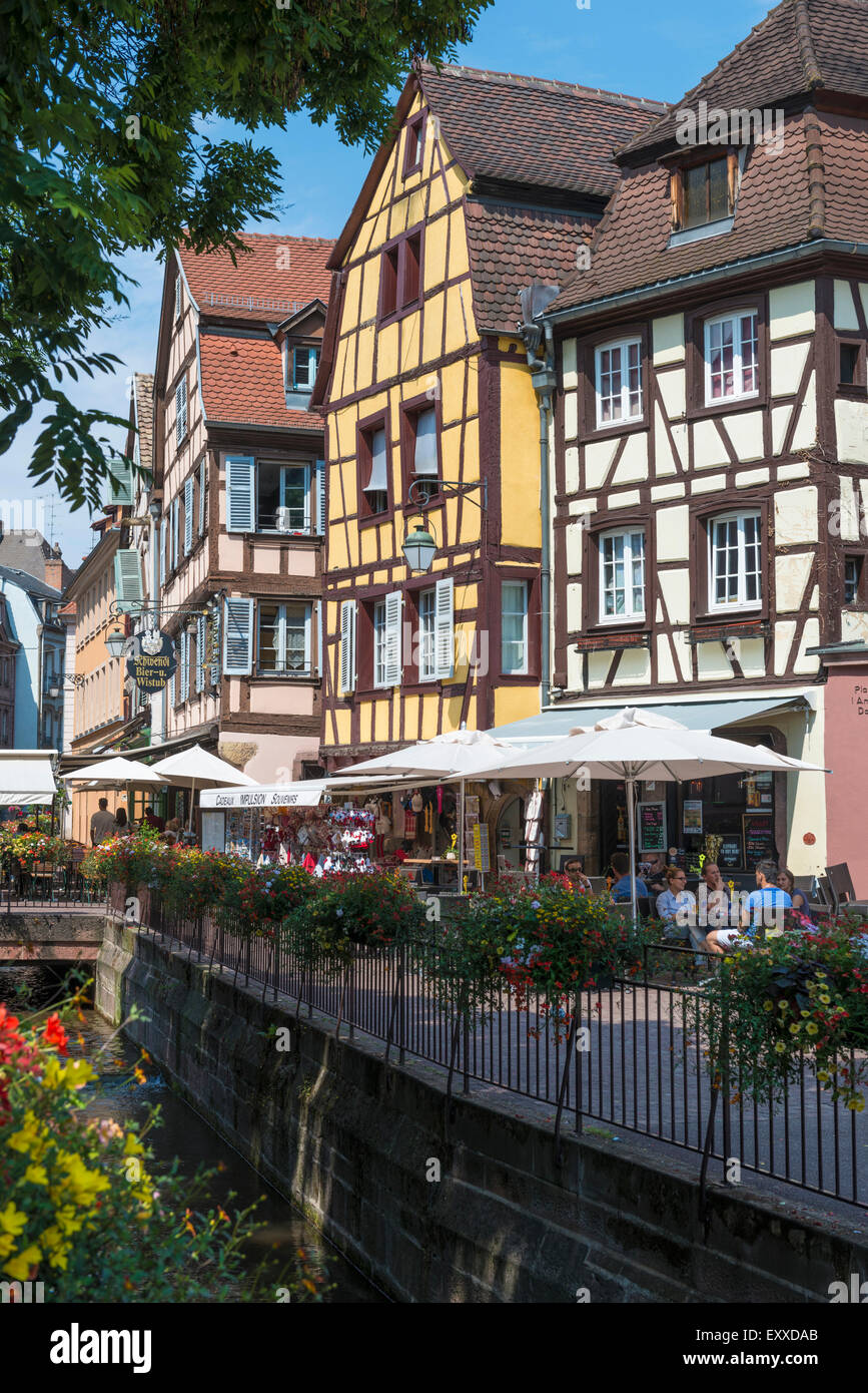 Altstadt von Colmar, Elsass, Frankreich, Europa Stockfoto