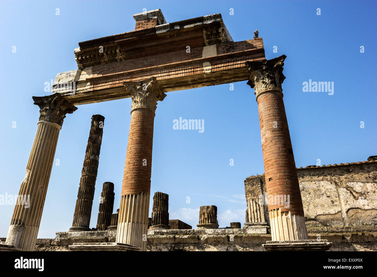 Ruinen von Pompeji in Italien Stockfoto