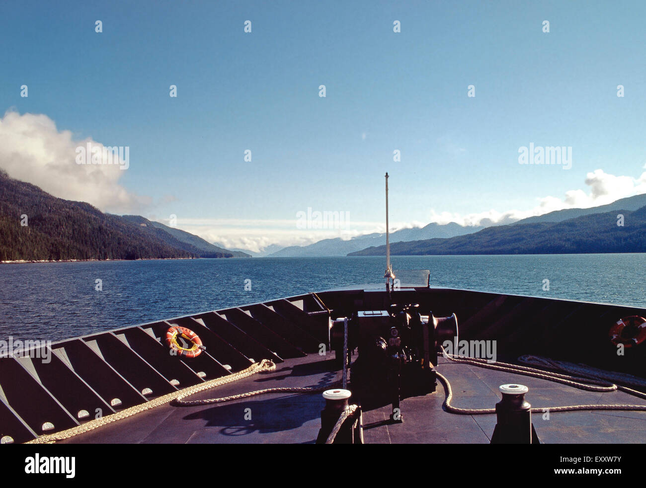 MV-Aurora Segeln am Portland Kanal nach Hyder, British Columbia Stockfoto