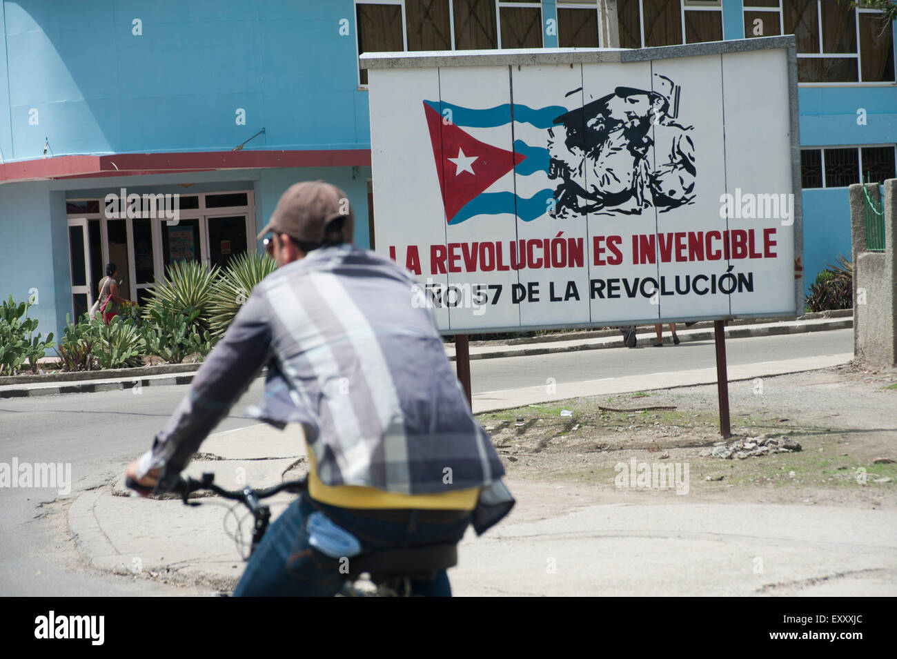 Revolutionäre Billboard in Kuba Stockfoto