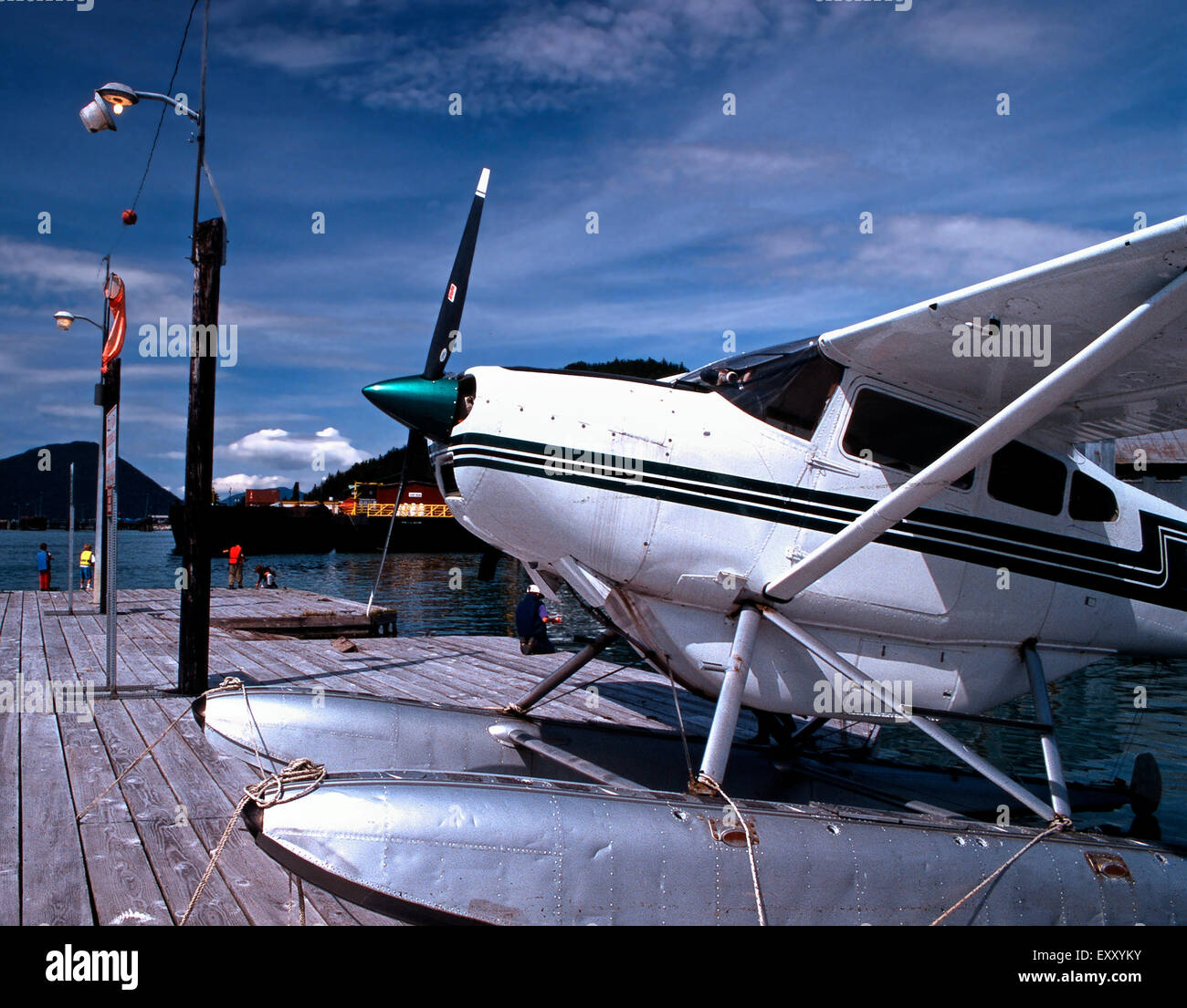 Wasserflugzeug, Abhängigkeit Harbor, Wrangell, Alaska Stockfoto