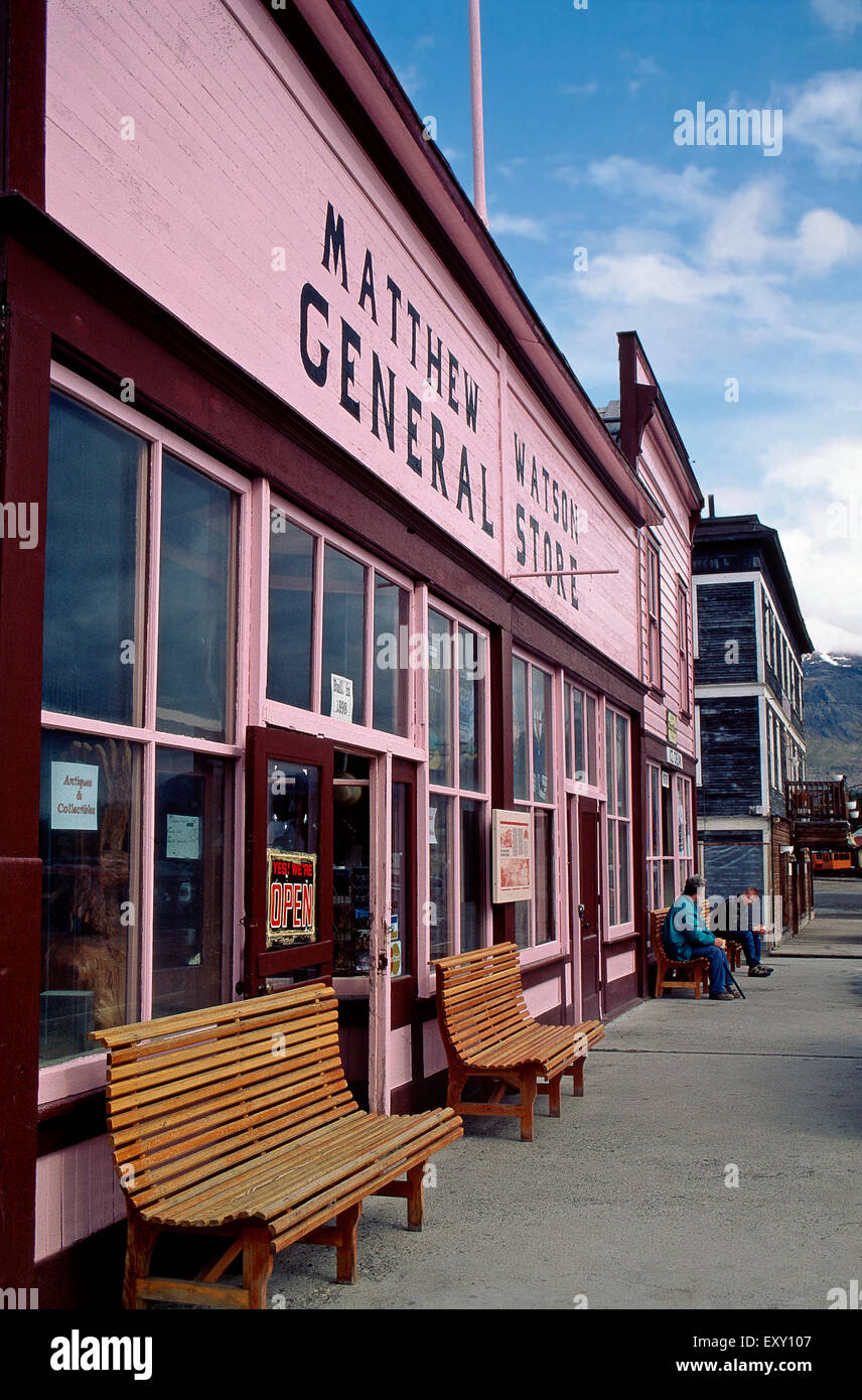 Matthew Watson Gemischtwarenladen, Carcross, Yukon Stockfoto