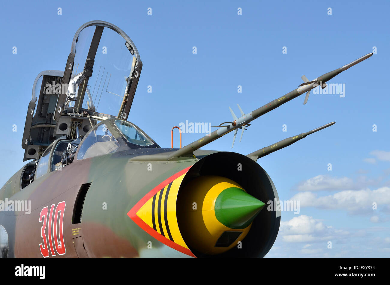 Suchoi Su-22 Kampfjet betrieben durch die polnische Luftwaffe auf dem Display an 2015 RIAT Fairford, Vereinigtes Königreich. Bildnachweis: Antony Brennnessel/Alamy Live-Nachrichten Stockfoto