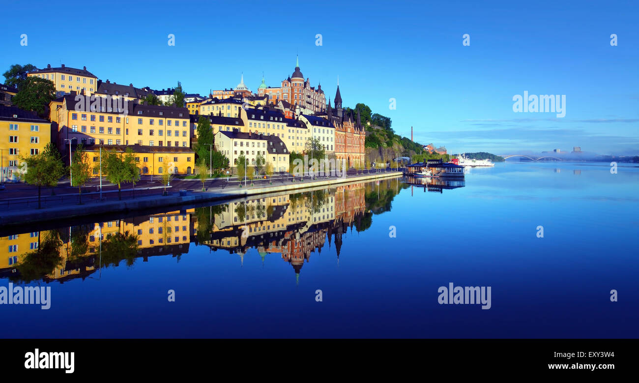 Stockholm frühen Sommermorgen Stockfoto