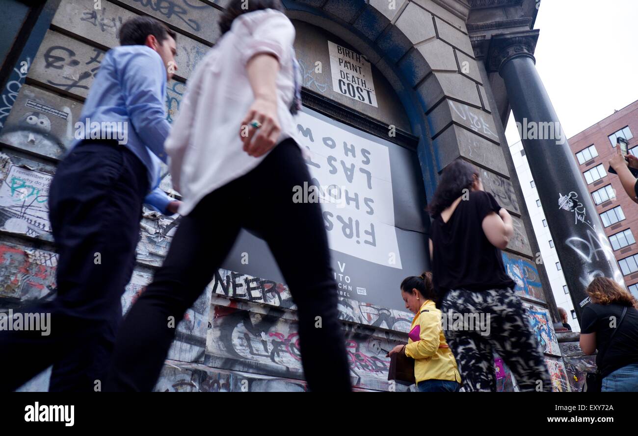 Vito Schnabels heiß ersehnte 190 Bowery Show schließt bevor es sogar mit öffnet: Atmosphäre wo: New York City, New York, Vereinigte Staaten, wann: 16. Mai 2015 Stockfoto