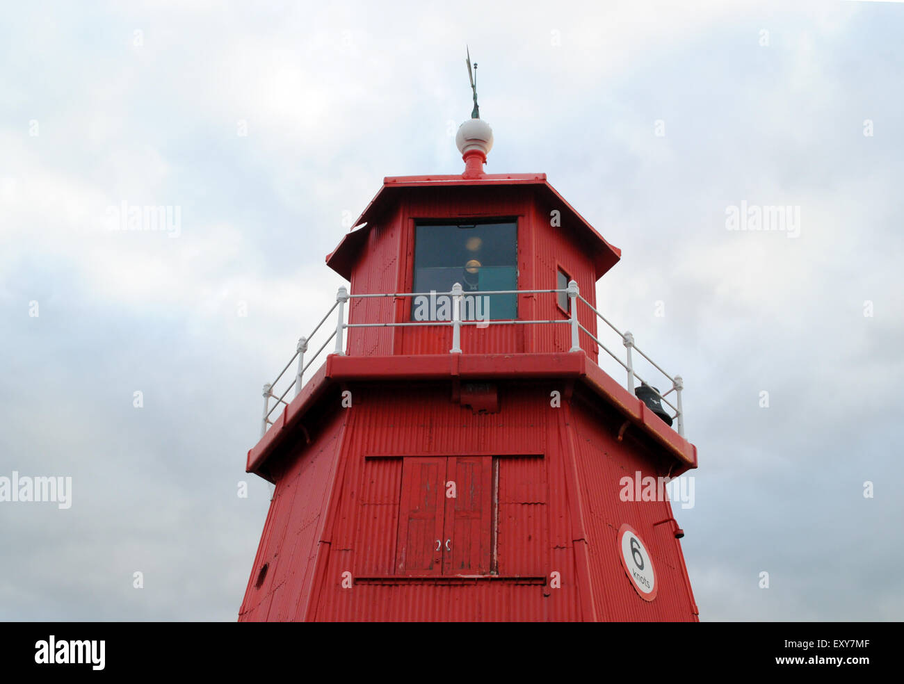 Die Herde Buhne Leuchtturm auf den Fluss Tyne in South Shields Stockfoto