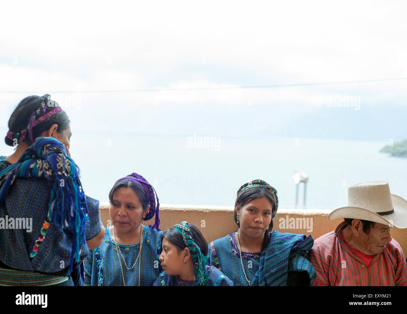 Maya Ureinwohner in San Antonio Palopo, Solola, Guatemala. Stockfoto